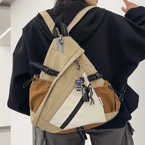 스트리트 스타일 다기능 백팩 남성용 양궁 가방 스포츠 사이클링 싱글 숄더 슬랜트 백 실용적인 작업용 체스트 백