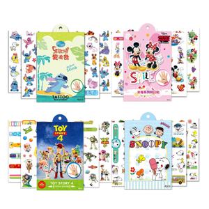 디즈니 장난감 애니메이션 그림 냉동 엘사 백설 공주 어린이 임시 문신 바디 아트 방수 전송 인쇄 스티커 선물 상자