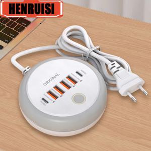 멀티탭 멀티 포트 USB C 소켓, 고속 충전 벽 충전기, 아이폰 12 13 용 USB 어댑터, 50W