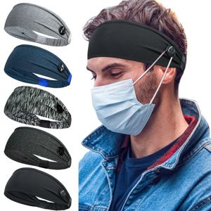 남성용 스포츠 머리띠 여성용 체육관 요가 땀 헤어 밴드 부드러운 탄성 헤어 밴드 스트레치 야외 스포츠 스웨트 밴드