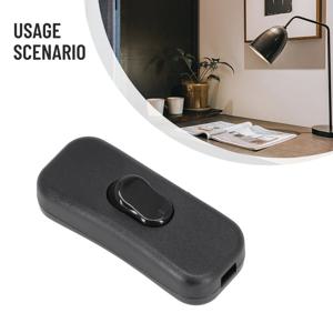 라인 스위치 로커 스위치의 고품질 2A 침대 옆 램프 스위치 책상 램프 용 코드 케이블 플라스틱 검정색 투명