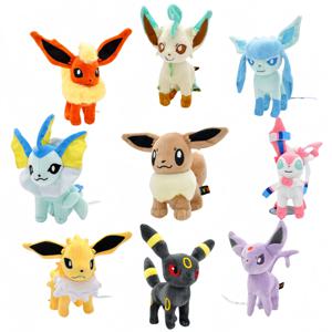 포켓몬 Eevee Evolution Vaporeon 플러시 장난감 Jolteon Flareon Espeon Umbreon Glaceon Leafeon Sylveon 인형 인형 절묘한 선물