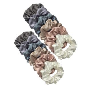 12/18/20PCS 새틴 다채로운 장 머리 밴드 헤어 액세서리 헤어 scrunchies 머리 장식 포니 테일 귀여운 인과 여성
