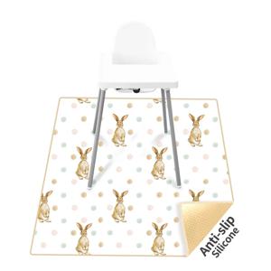 HappyFlute 높은 의자/공예 아래에 대한 새로운 인쇄 스플래시 매트 빨 수있는 방수 미끄럼 방지 바닥 스플래시 매트 휴대용 아기 놀이 매트