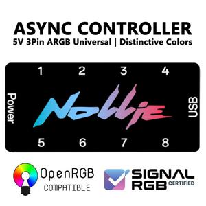 Nollie SignalRGB OpenRGB 범용 5V 3PIN ARGB 비동기 컨트롤러 허브 컴퓨터 PC 케이스 냉각 팬 라이트 스트립