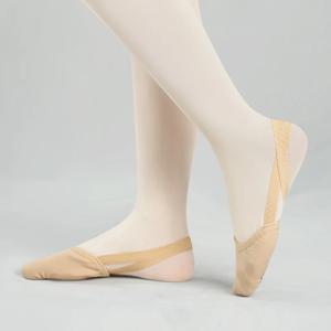 여자 발레 신발 부드러운 밑창 탄성 하프 신발 볼룸 예술적 체육관 신발 키즈 여성 리듬 체조 탄성 댄스 신발