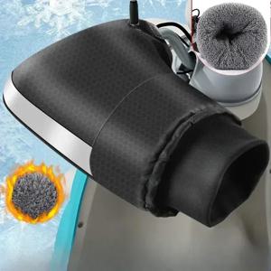 1 쌍 오토바이 핸들 바 머프 겨울 사이클링 장갑 방수 핸들 바 미트 스노 모빌 전자 자전거 오토바이 열 장갑