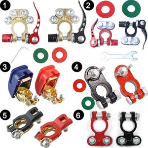 2Pcs 자동차 배터리 터미널 커넥터, 자동차 배터리 터미널 RV 액세서리 자동차에 대 한 포지티브 네거티브 배터리 커넥터