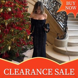 여성용 우아한 레이스업 플레어 소매 긴 원피스 패션, 할로우 아웃 오프 숄더 바디콘 베스티도스, 2024 레이디 뉴 비치 파티웨어