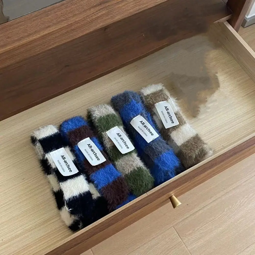 Y2 스트라이프 스카프 따뜻한 부드러운 소시지 얇은 스카프, 니트 울 봉제 긴 좁은 스카프, 의류 액세서리, 가을 겨울