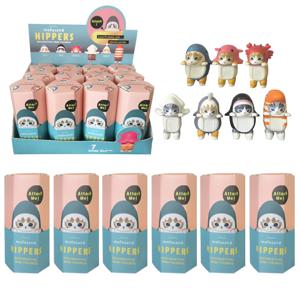 새로운 Mofusand 블라인드 박스 Hippers 미니 그림 상어 고양이 액션 피규어 장난감 팬들을위한 어린이 크리스마스 선물