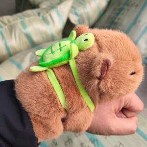 Kawaii 동물 팬더 Capybara 폭스 팔찌 봉제 인형 장난감 부드러운 손목 밴드 크리스마스 선물