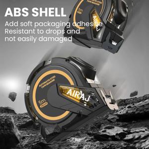 AIRAJ 3M~10M 미터법 및 영국식 측정 시스템 자동 잠금 줄자, 고정밀 직선 측정 도구 수공구