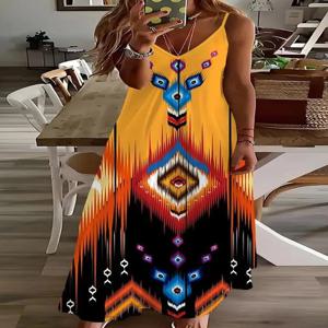 여성 플러스 사이즈 프린트 Strapless 드레스 봄 여름 캐주얼 민소매 드레스 플러스 사이즈 여성 의류