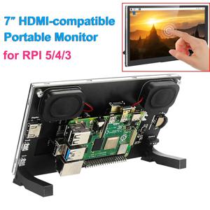 라즈베리 파이 5 7 인치 IPS 터치 스크린 모니터 1024X600 HDMI 호환 LCD 모듈 RPI 5 4B 3B + ZERO 용 미니 PC 휴대용 모니터