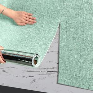 50cmX2.8/10m 리넨 3D 거품 벽지 자체 접착 PVC 단색 두꺼운 방수 배경 벽 혁신 벽 스티커