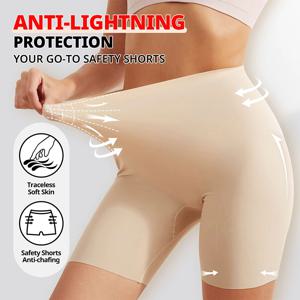 Flarixa 높은 허리 안전 반바지 여성을위한 안티 라이트 안티 마찰 복서 속옷 드레스 사이클링 바지 아래 보호 팬티