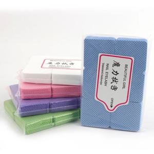 300개 린트 프리 네일 와이프 네일 아트 젤 클린 티슈 페이퍼 비직포 폴리쉬 리무버 코튼 패드 살롱 뷰티 메이크업 도구