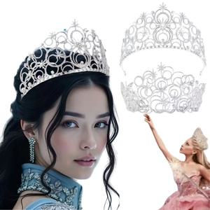 Wicked Glinda Crown 코스프레 판타지아 변장 코스튬 헤드 기어, 여자 원피스 할로윈 카니발 코스튬 액세서리