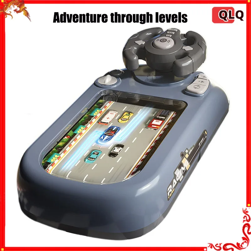 어린이 핸들 운전 장난감, 닷지 차량 전자 시뮬레이션 레이싱 어드벤처 게임 콘솔, 멋진 선물, 신제품