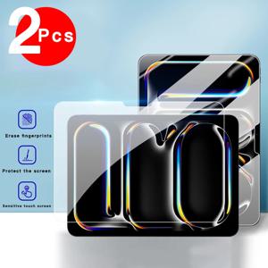 강화 유리 스크린 보호대, iPad Pro 2024 Air M2 11 인치 Pro 11 12.9 Air4 5 2022 2021 2018 HD 6 번째 긁힘 방지, 2 개