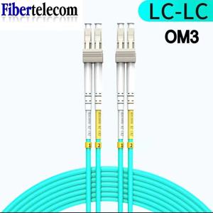 광섬유 패치 케이블 (캐리어 등급), 10G OM3 OM4, LC UPC-LC UPC 듀플렉스, 2.0mm, 50, 125 μm, 100Gbps 멀티모드 라이저