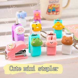 귀여운 미니 스테이플러, 휴대용 스테이플, 종이 바인더, 학생 문구, 학교 사무실 용품, 카와이 스테이플러 바인딩 도구