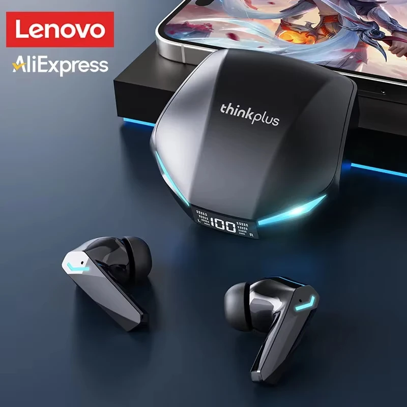 새로운 Lenovo XT53 무선 업그레이드 Bluetooth 5.4 이어폰 LED 디지털 디스플레이 방수 헤드폰 낮은 대기 시간 게임용 이어 버드