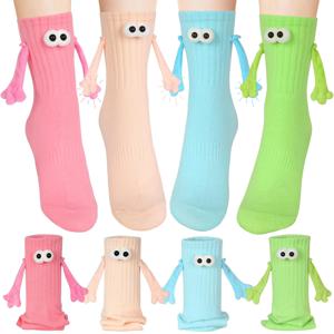 마그네틱 홀딩 손 양말 노벨티, 재미있는 여성 남성 커플 양말, 커플 발렌타인 선물, 기념일, 가장 친한 친구, 십대