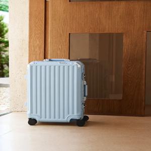 로밍 알루미늄 프레임 러기지 패셔너블 여행용 캐리어 가방 20인치 가죽 박스 남녀 공용