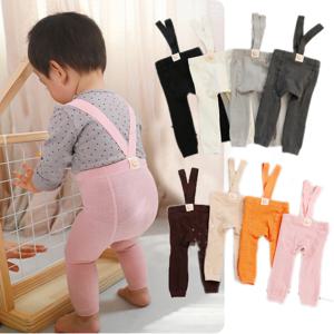 유아 아기 소년 소녀 스트랩 바지 어린이 높은 허리 붕대 크로스 스트랩 레깅스 유아 서스펜더 스타킹 아기 스타킹