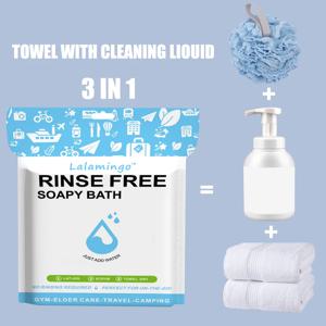 11.81인치*11.81인치 25/75개 일회용 무세척 목욕 타월, 물로 씻지 않고, 거품을 내고, 건조시켜 사용, 여행, 야외 활동, 캠핑, 수영, 피트니스에 적합--팩당 25개