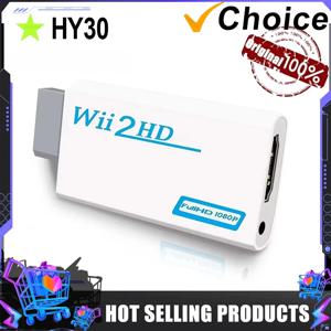Wii-HDMI 호환 어댑터 변환기 PC HDTV 모니터 용 3.5mm 오디오 1080P 720P Wii2-HDMI 호환 변환기 어댑터