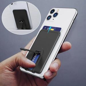 아이폰에 대 한 유니버설 실리콘 전화 카드 홀더 지갑 케이스 삼성 전화 다시 붙여 넣기 스티커 버스/ID 은행 카드 Paster 홀더