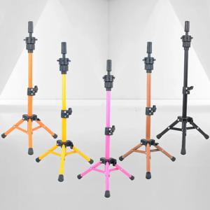 가발 스탠드 삼각대 금속 가발 마네킹 헤드 삼각대 스탠드 미용 훈련 헤드 조절 가능한 가발 삼각대 스탠드 (포함되지 않음)