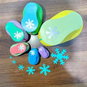 1PCS(0.8cm,1.5cm,2.5cm,3.8cm,5cm,7.5cm) 눈송이 모양 공예 펀치 세트 어린이 수동 DIY 구멍 펀치 papel de 스크랩북 펀치