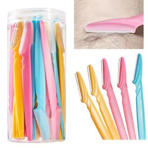 30Pcs/10pcs 병 눈썹 면도기 컨테이너 얼굴 눈썹 트리머 케이스 제모 면도기 안전 블레이드 트리밍 도구