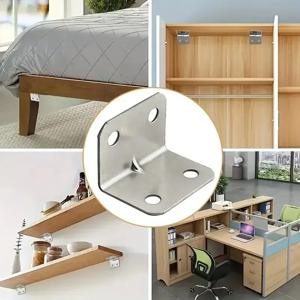 20pcs 앵글 철 보드 테이블, 의자, 캐비닛, 옷장, 고정 커넥터, 90도 각도 철판 브래킷