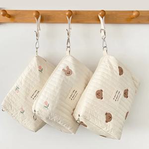 지퍼 신생아 아기 기저귀 가방 기저귀 주머니 여행 유모차 보관 가방 새 엄마 가방 귀여운 인쇄 자수 엄마 가방