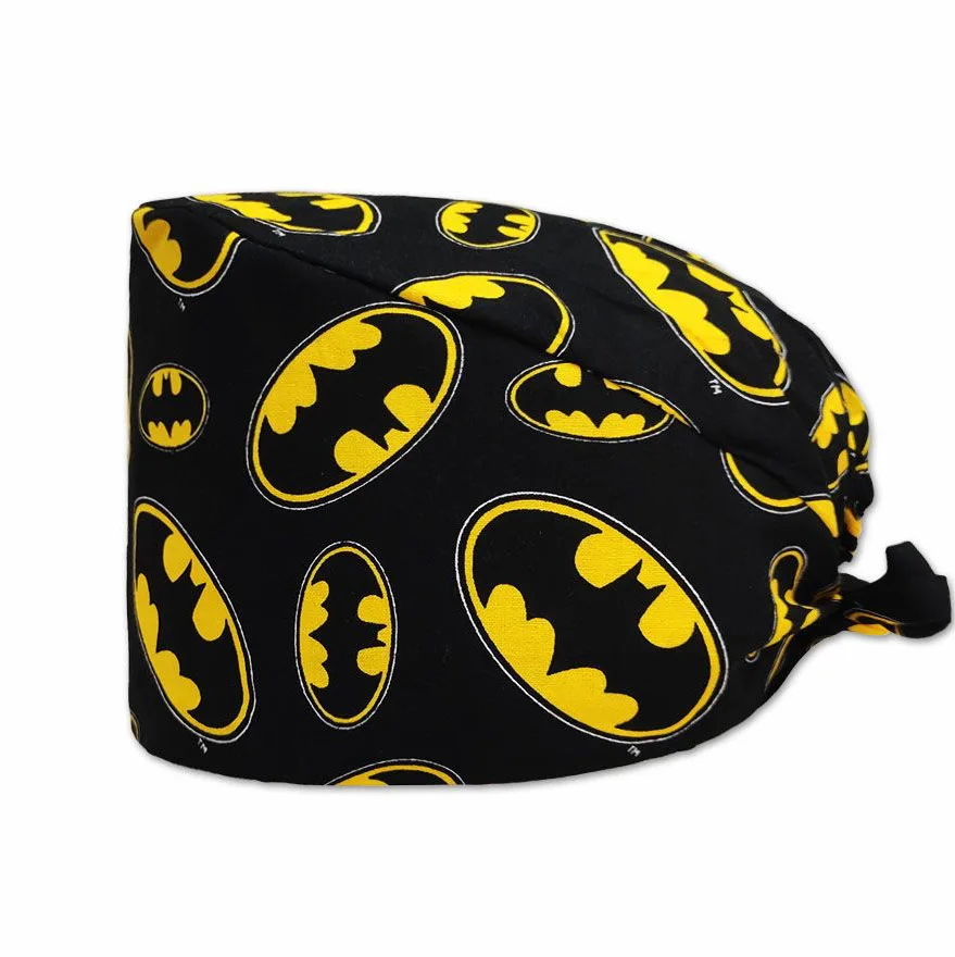 만화 프린트 수술용 간호사 모자 남성 치과 의사 바오토우 수술실 여성 면 간호사 모자