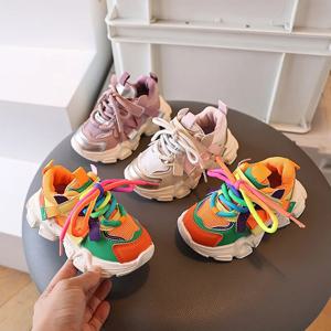 소녀 & 소년 캐주얼 운동화 부드러운 단독 스포츠 신발 어린이 가을 다채로운