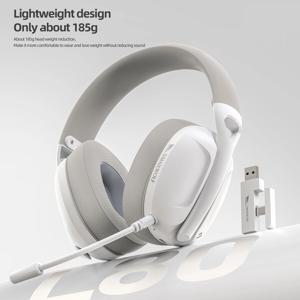SmailWolf-L80 Bluetooth 무선 3모드 헤드폰 헤드셋 경량 헤드셋 2.4G 게임용 헤드셋 스포츠 베이스