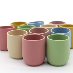 잡기 쉬운 아기 실리콘 물컵 미니