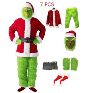 Kerstman 메이크업 발 무대 공연 Kostuum Kerstmis Genie Groenharig Monster Grinch Prestaties Kostuum Rekwisieten