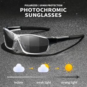 광변색 편광 스포츠 빈티지 선글라스 남성 여성 낚시 사이클링 운전 등산 카멜레온 선글라스 UV400
