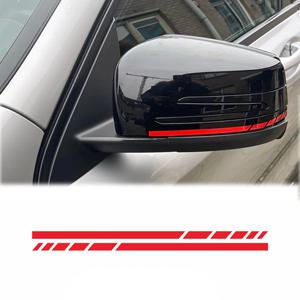 2개 스포츠 스트립 오토바이 스티커 연료 탱크 헬멧 장식 방수 자동차 백미러 비닐 데칼 차량 액세서리