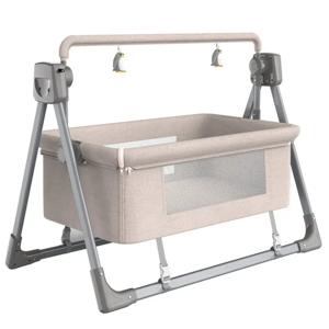 사용자 정의 다기능 전기 아기 흔들 요람 침대 음악 모기장 전자 아기 스윙과 쉬운 접이식 아기 요람