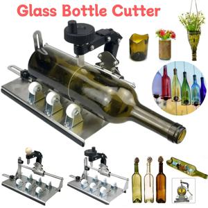 유리 병 커터 도구 DIY 사각형 라운드 와인 맥주 유리 조각 커터 기계 전문 맥주 유리 커팅 병 홀더