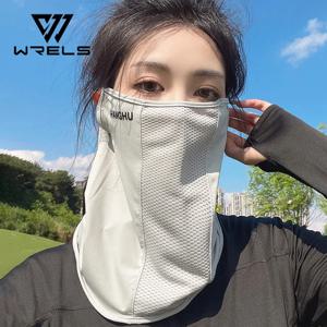 태양 보호 마스크 메쉬 통기성 귀 루프 마스크 탄성 선 스크린 안티 uv 얼굴 커버 얇은 통기성 스포츠 넥 게이터