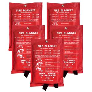 1개 - 비상용 화재 담요, 화재 담요, 방화 담요, 난연 담요, 가정용 40x40인치, 주방 학교